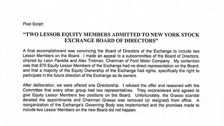 Post Script: Letter to the Association